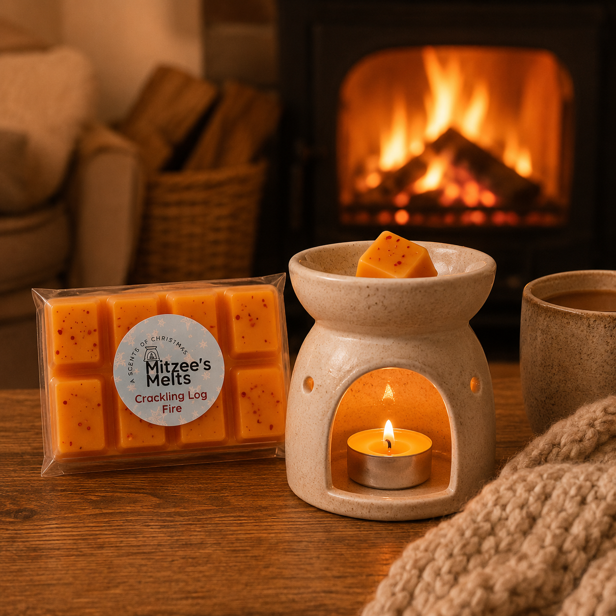 CRACKLING LOG FIRE