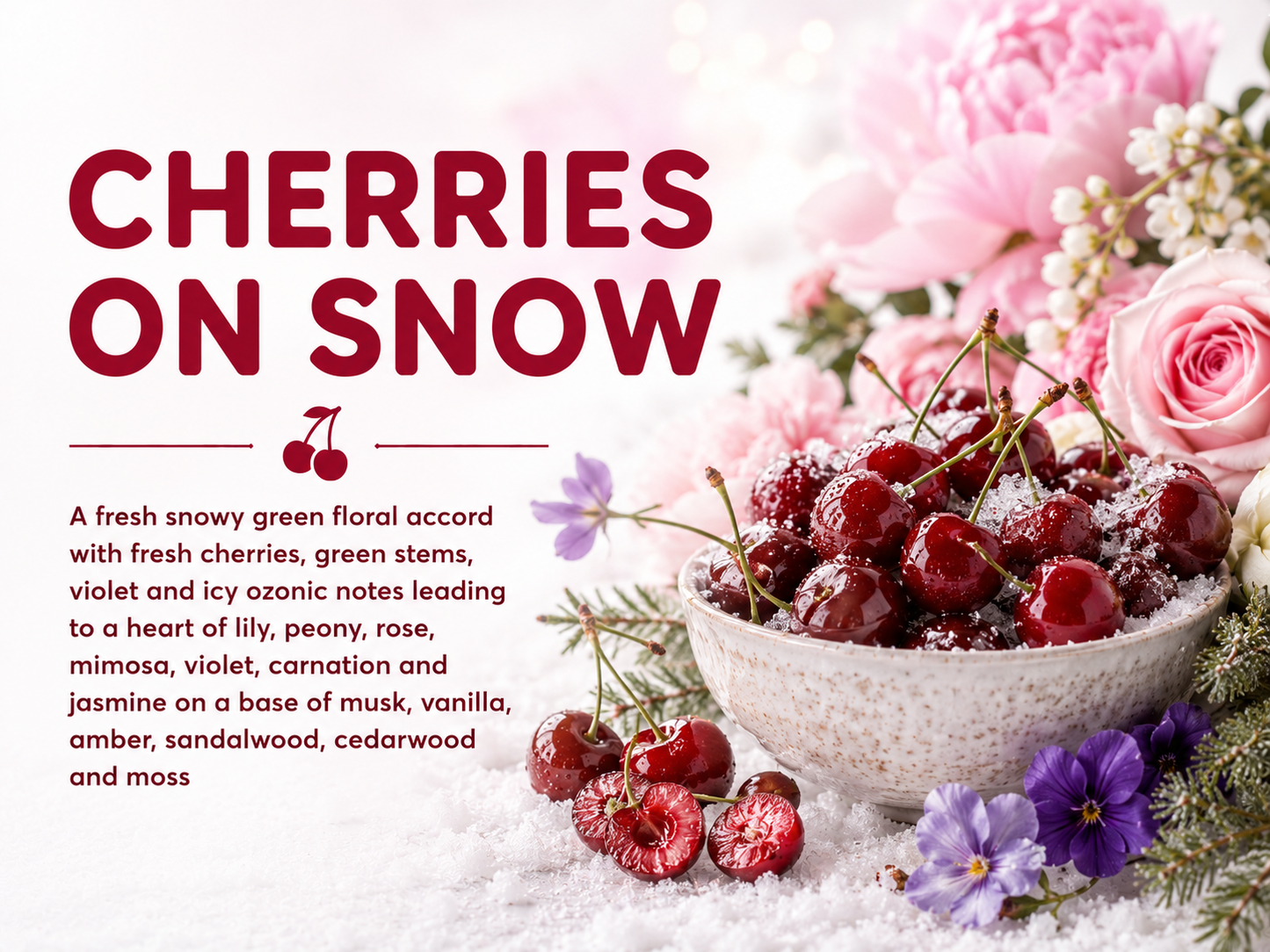 CHERRIES ON SNOW