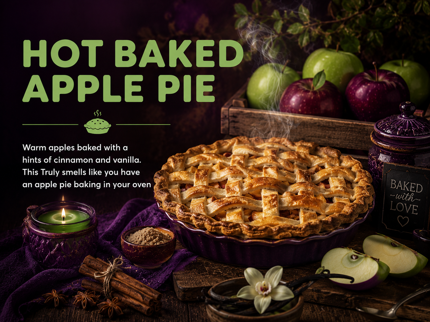 HOT BAKED APPLE PIE