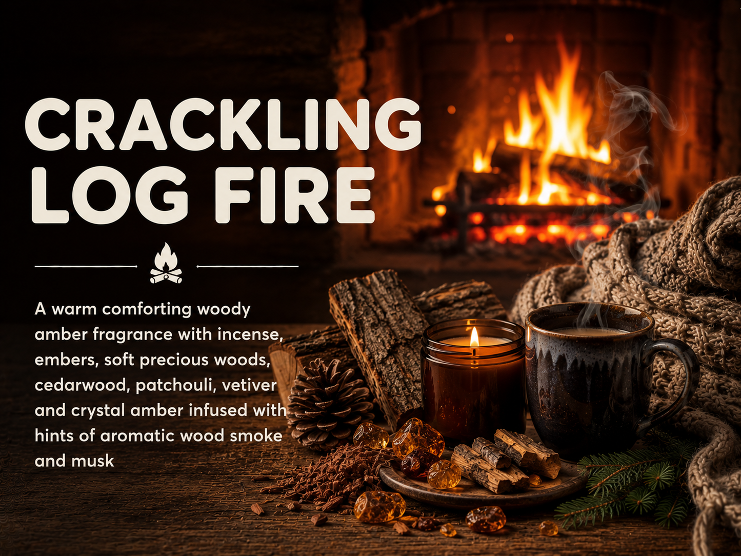 CRACKLING LOG FIRE