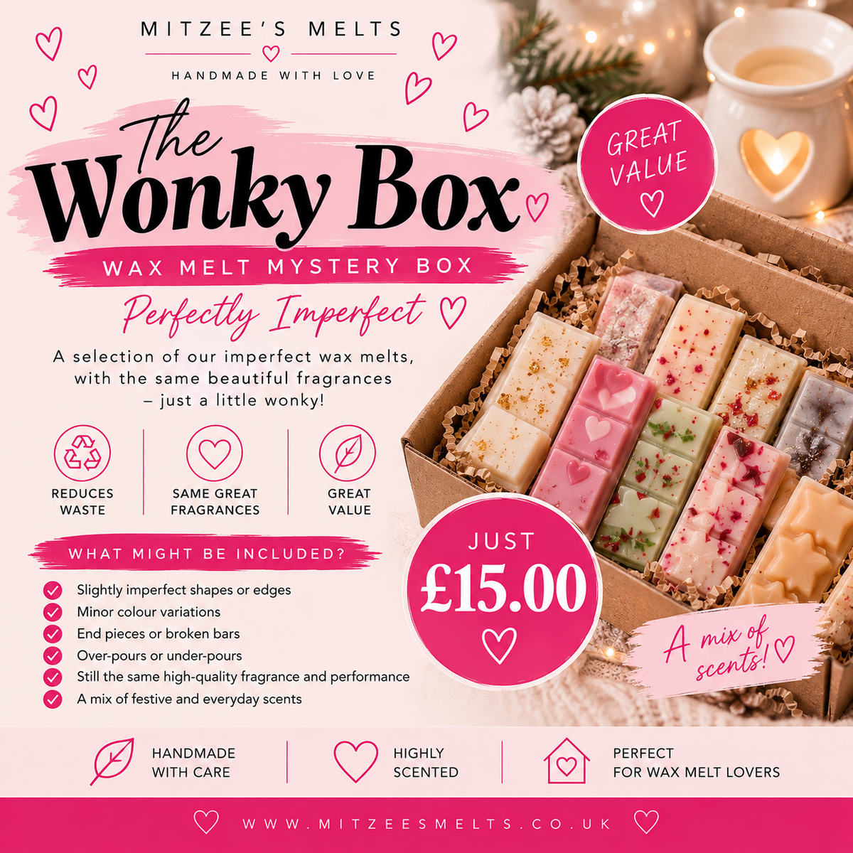 The Wonky Box – Perfectly Imperfect Wax Melt Mystery Box
